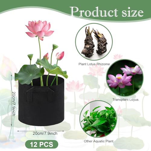 12Pcs Lily Plant Pots for Pond (2 Gallon)