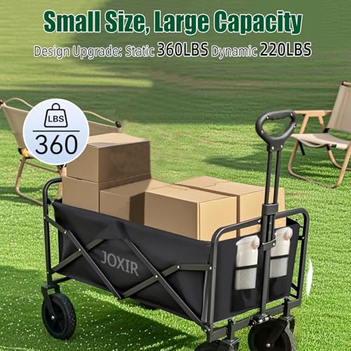 Collapsible Wagon Cart Foldable 37" L 480lbs Capacity (200L)