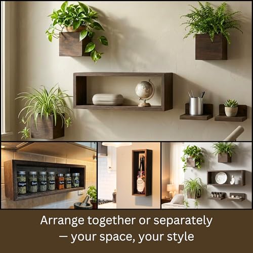 LaLaGreen Wood Planter Box for Indoor Plants (6-pc Set B)