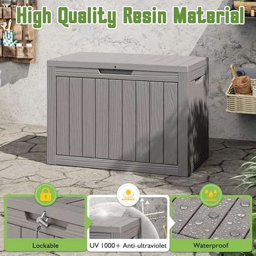 Outdoor Storage Box (Grey / 55 Gallon)