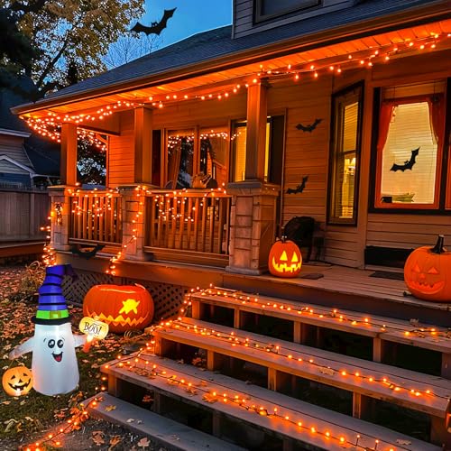 600 LED Solar Halloween Lights (Orange / 600LED*1)