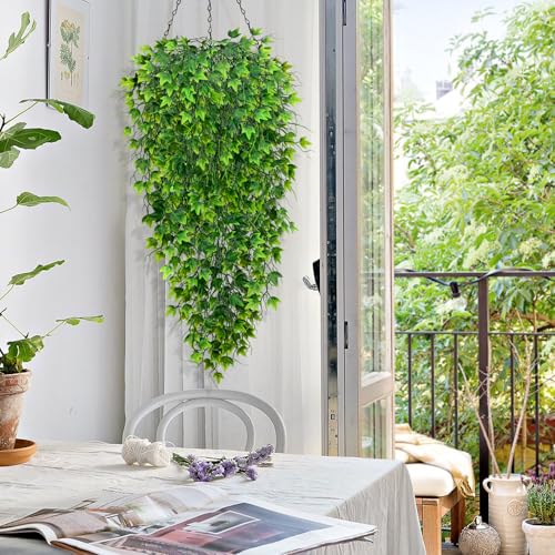 Artificial Hanging Ivy for Outdoors (Ivy / 4Pcs Plants)