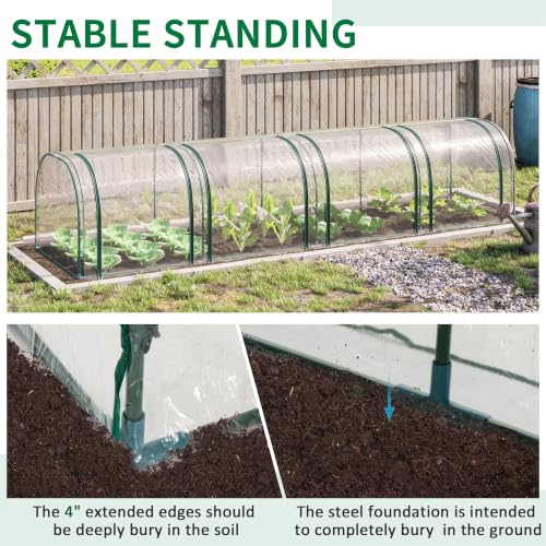 13' x 3' x 2.5' Mini Greenhouse Portable Tunnel Green House Clear (13' x 3' x 2.5' / Clear)