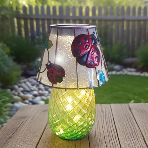 Ladybug Solar Garden Lights Outdoor Decor