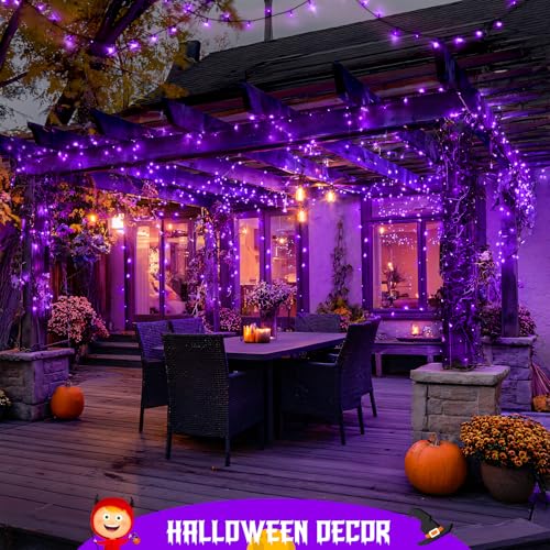 2 Pack Solar Halloween Lights (Purple / 100LED*2)