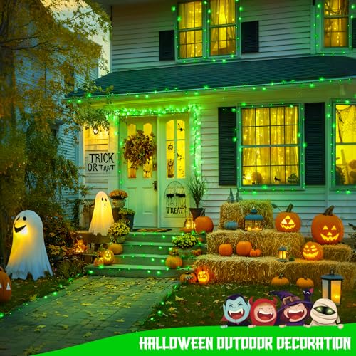 2 Pack Solar Halloween Lights (Green / 100LED*2)