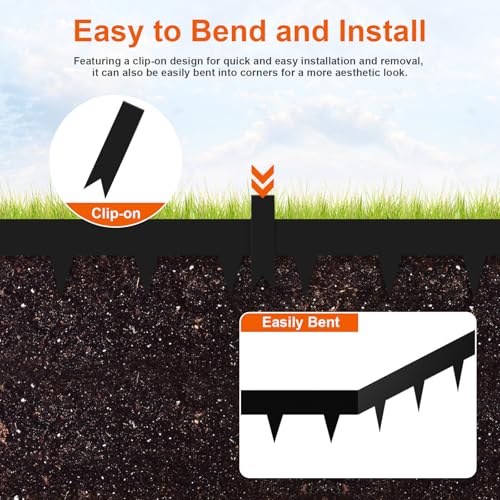 33ft.10 Pack Metal Edging for Landscaping (Black / 4.5 Inch)