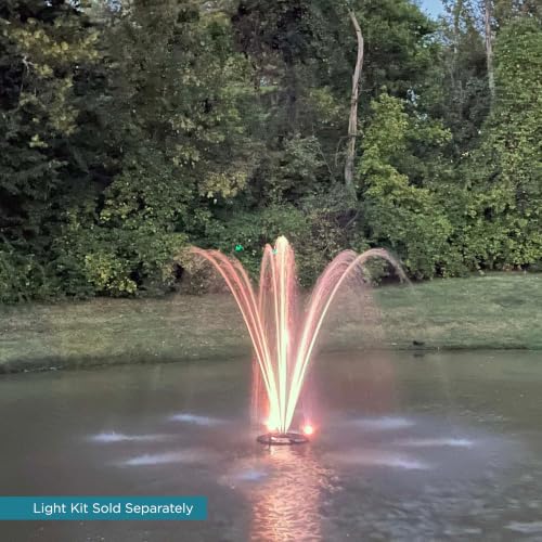 1.2 HP Floating Fountain & Aerator for Ponds and Lakes with 200 ft Cord