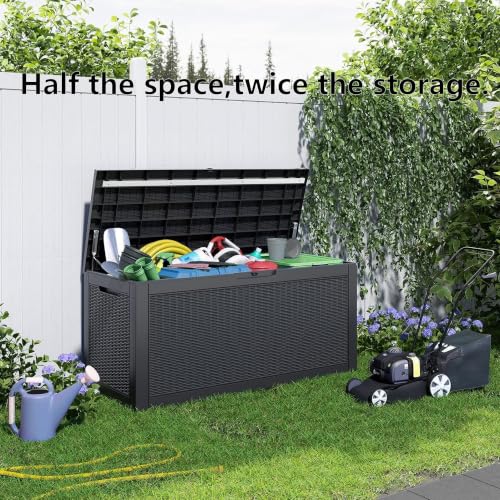120 Gallon Waterproof Deck Box (Black / 120 Gallon)