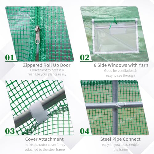11.5 x 10 x 6.5 ft Outdoor Walk (Green / 11.5' x 10' x 6.5')