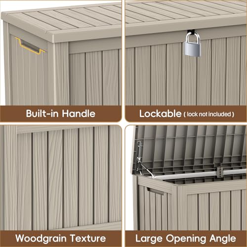 Outdoor Storage Box (Grey / 180 Gallon)