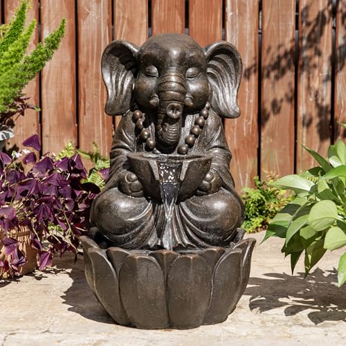 Outdoor Fountains (Bronze Elephant / 22"H)