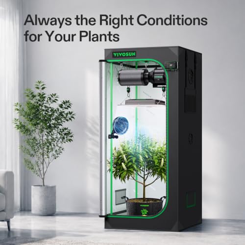Smart PRO Grow Tent Kit 2.3x2.3ft 180W Aerolight E42A+ Grow System (Plus 28"x28"x63")