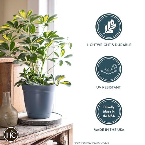 Eclipse Round Planter with Saucer