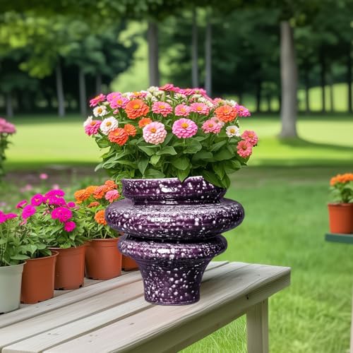Ceramic Plant Pots (Purple (11.2 X 10.6 In))