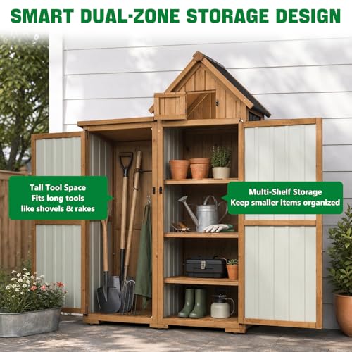 Outdoor Storage Cabinet (Black / 44" x 28" x 67")