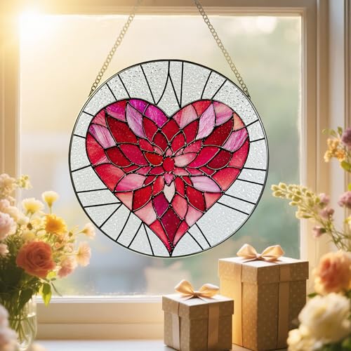 Stained Glass Window Hanging (Heart)