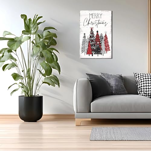 Merry Christmas Tree Canvas Wall Art (24"L x 36"W / Christmas Tree)