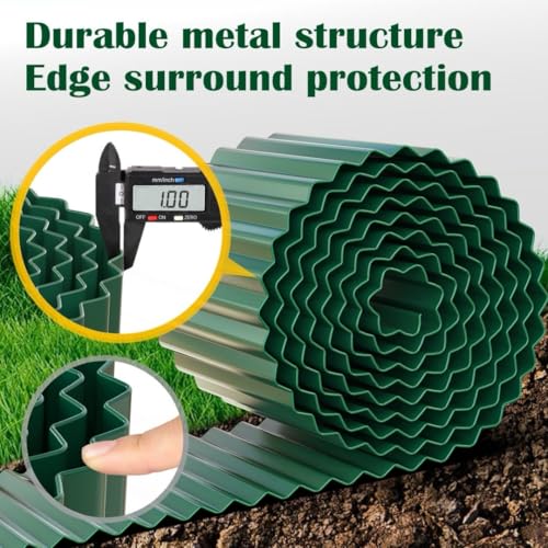 Corrugated Metal Garden Edging 6" x 10Ft (Green)