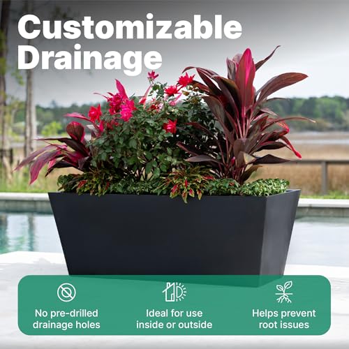 Tremont Trough Planter 2 (Onyx Black / 2-Pack / Trough)