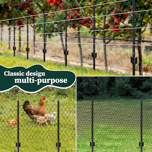 Metal Garden Fence Posts (10 Count)