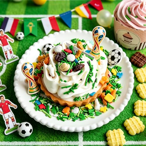 Soccer Sprinkles for Baking Edible (Mix Green)