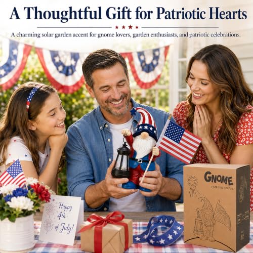 Solar Patriotic Gnome Statue (Patriotic Gnome)