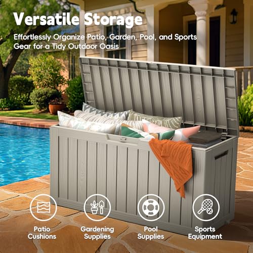 Outdoor Storage Box (Grey / 75 Gallon)