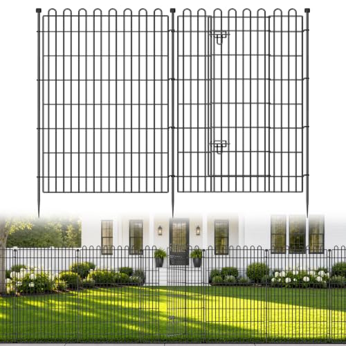 Garden Fence Outdoor for Yard with Gate (48 in(H) X 23.6 ft(L))