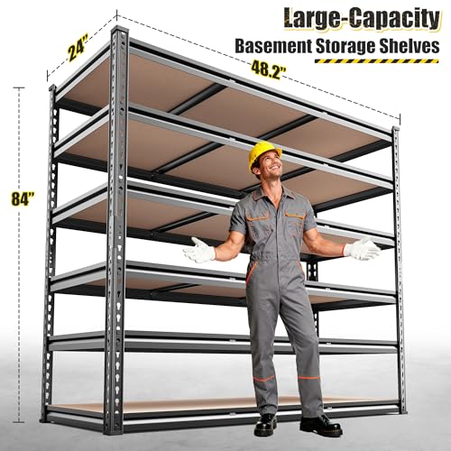 6 Tier Garage Shelving (48.2" W X 84" H X 24" D)