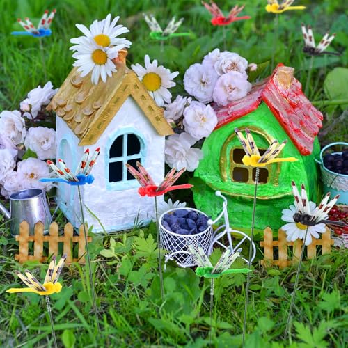 200 Pcs 3D Dragonfly Garden Stakes (2.36")