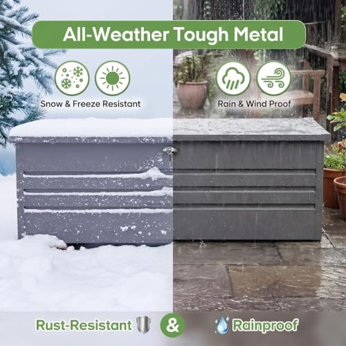 260 Gallon Metal Deck Box (Light Gray / 260 Gal(Metal))