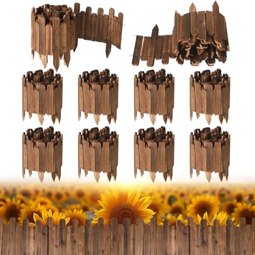 10 Pack Wood Garden Edging Fence (40 ft)