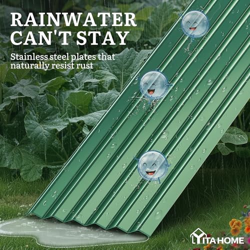 6x3x1.5ft Galvanized Raised Garden Bed (6x3x1.5ft / Green)