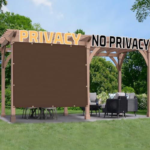 Shade Cloth 4x13 FT Sun Shade (4' x 13' custom size / Brown)