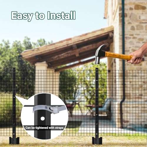 Fence Posts 3 FT (Black / 3FT-10Pack)