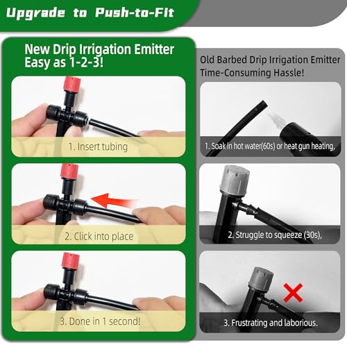 10PCS Push to (10PCS Two-Way Drip Irrigation Emitters Sprayer)