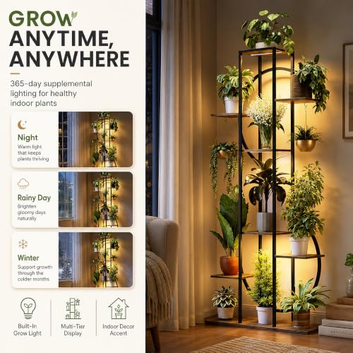 62.2 Plant Stand with Grow Lights