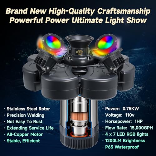 Pond Fountain Aerator (Black E)
