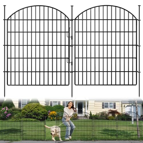 10 Panels Decorative Garden Fence with Lock (40in(H) X 22.31ft(L))