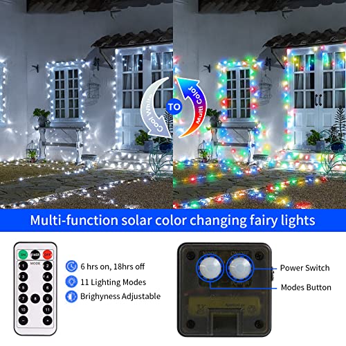 2 Pack Solar Christmas Lights Outdoor Waterproof (66 Foot)