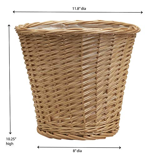Willow Wicker Waste Basket (Natural)