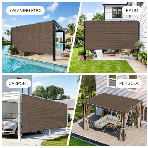 Shade Cloth 4x23 FT Sun Shade (4' x 23' custom size / Brown)