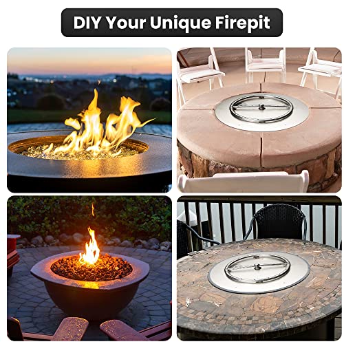 Stainless Steel Fire Pit Burner Pan Kit