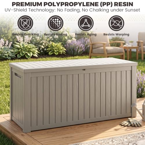 Outdoor Storage Box (Grey / 200 Gallon 3.1 XXL)