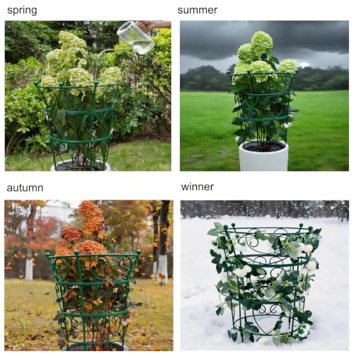 24.6" Peony Support Heavy Duty Garden Cage for Peonies (Green / 24.6"x17")
