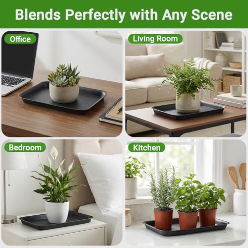20 Inch Plant Trays (20 Inch / Black)