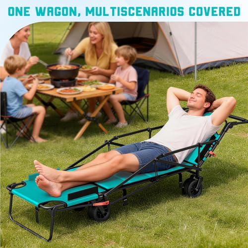 Heavy Duty Folding Wagon (Sky Blue / Large)