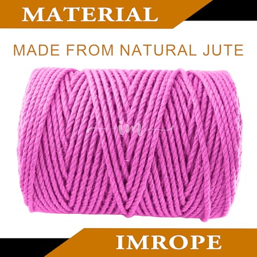 4mm x 500 Feet Pink Jute Rope (500 Foot)