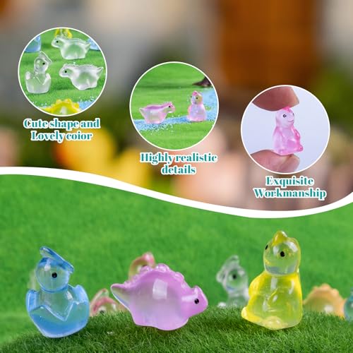 80 Pcs Mini Resin Dinosaur Variety Tiny Animals Figures Miniature Little Small Dinosaurs Figurines Bulk for Micro Fairy Garden Landscape Accessories Hide Crafts Decor (Dinosaur-80p)